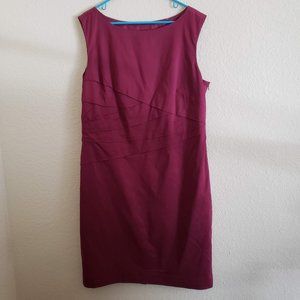 Ann Taylor Maroon Dress Size 18
